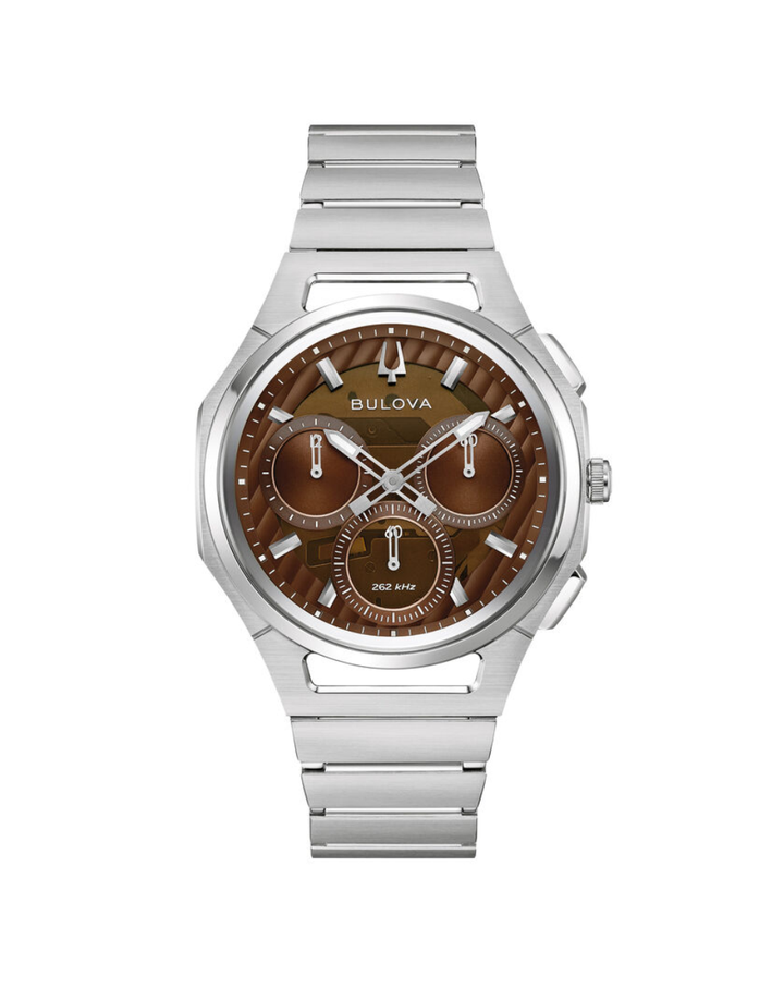 Bulova CURV 10th Anniversary Brown Chronograph Men's Watch - 96K117