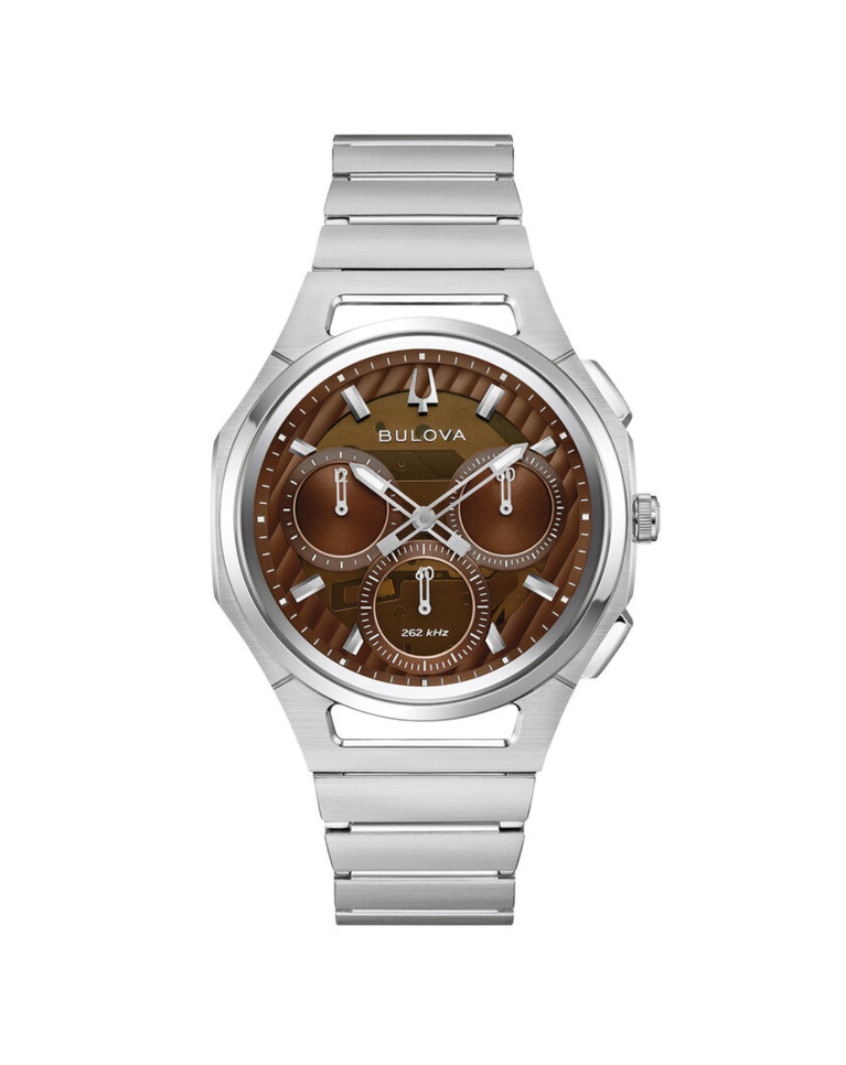 Bulova CURV 10th Anniversary Brown Chronograph Men's Watch - 96K117