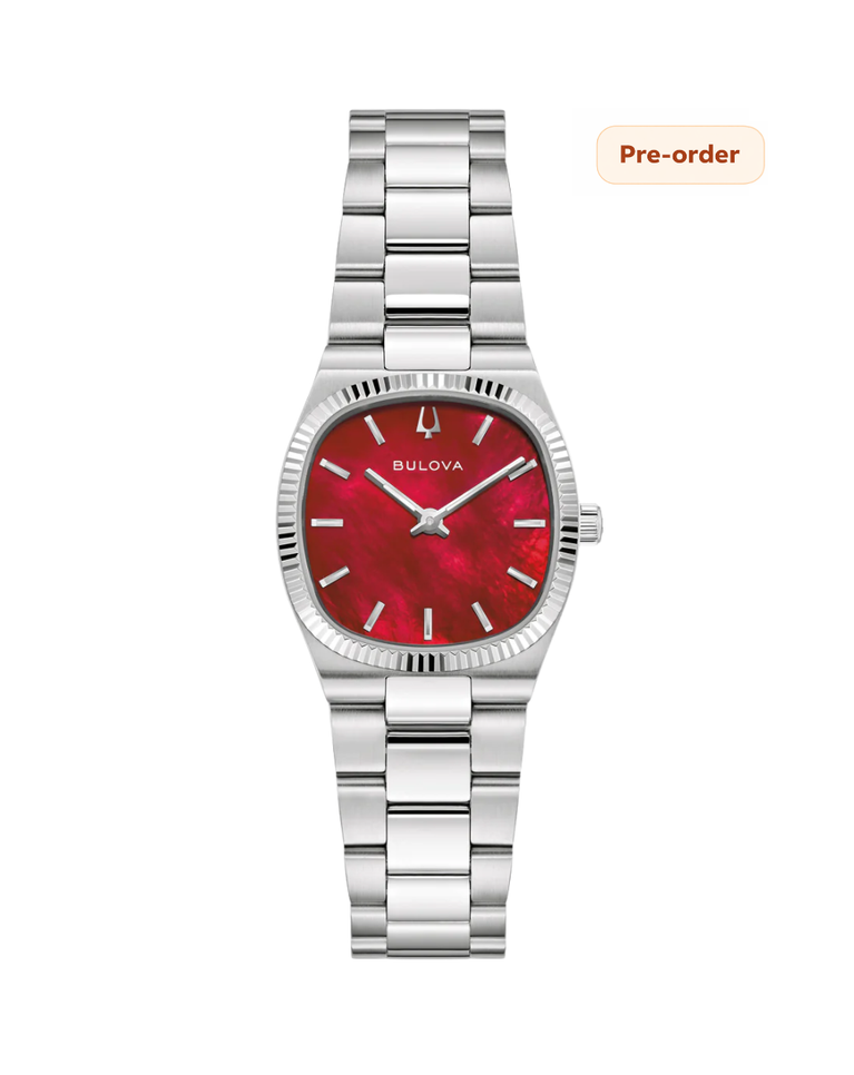 Bulova Super Seville Mini Red M.O.P Ladies Watch - 96L354