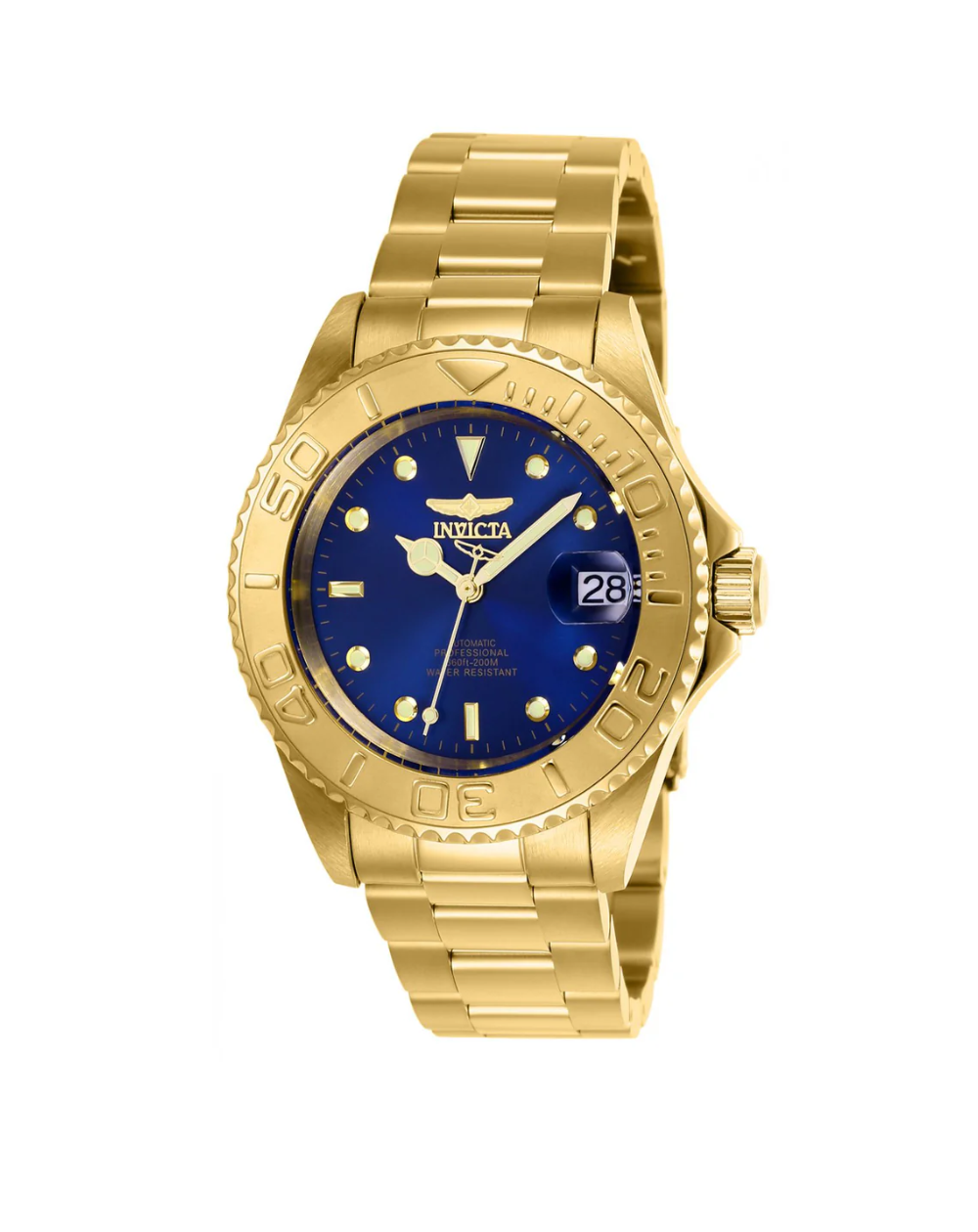 Invicta Pro Diver 200m Automatic Gold/Blue Men's Watch - 30097