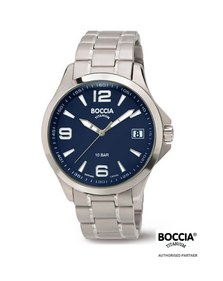 Boccia Titanium Men's Watch Blue Dial- 3591-03