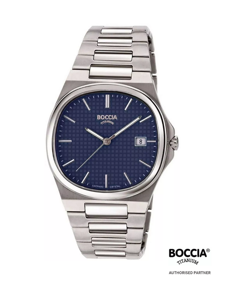 Boccia Titanium Sapphire Gents Quartz - 3657-02