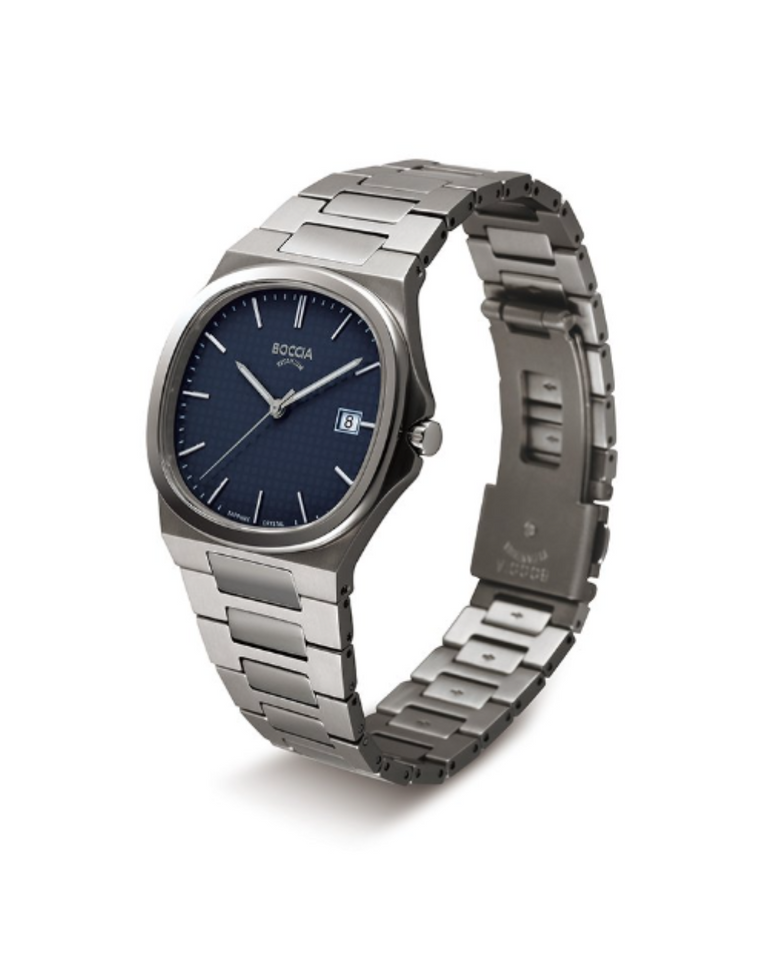 Boccia Titanium Sapphire Gents Quartz - 3657-02