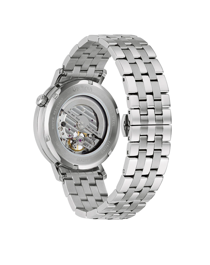 Bulova Open Heart Aerojet Automatic Blue Dial Gents Watch - 96A277