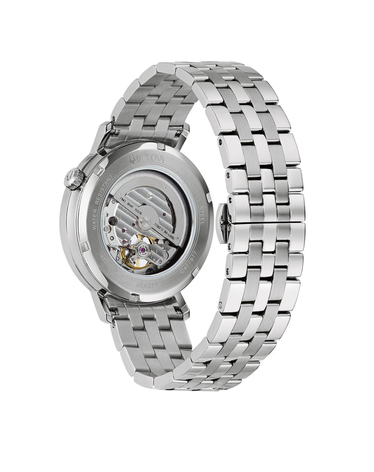 Bulova Open Heart Aerojet Automatic Blue Dial Gents Watch - 96A277