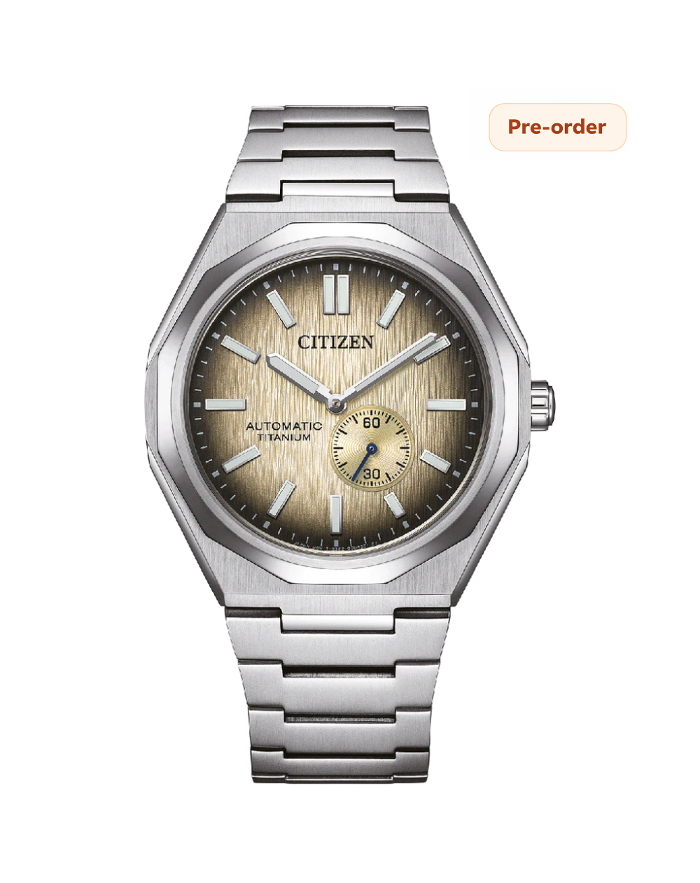 Citizen Zenshin 60 Super Titanium Beige Automatic Gents Watch - NK5020-58P