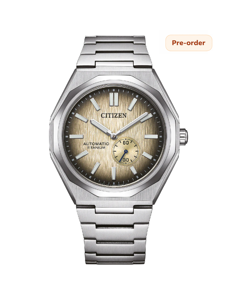 Citizen Zenshin 60 Super Titanium Beige Automatic Gents Watch - NK5020-58P