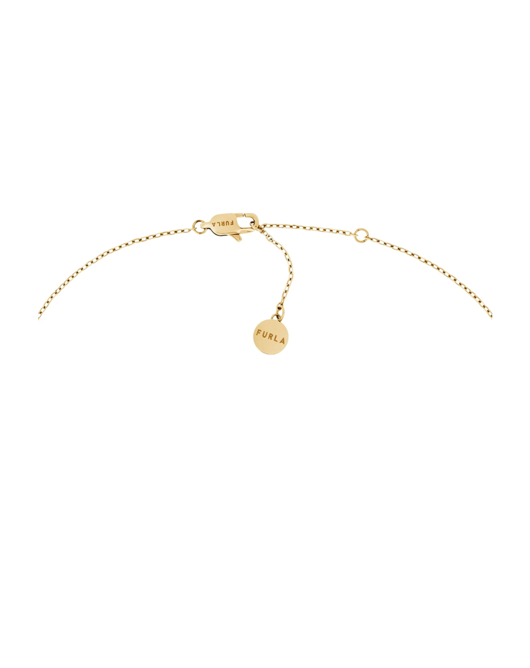 Furla Jewellery Black Enamel & Gold Flora Necklace - FJ1149NTU