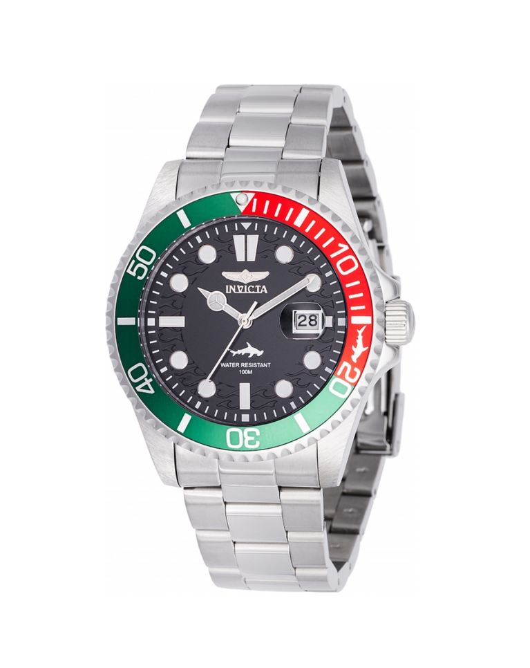 Invicta Pro Diver Red/Green Quartz Black Dial Men's Watch - 44706