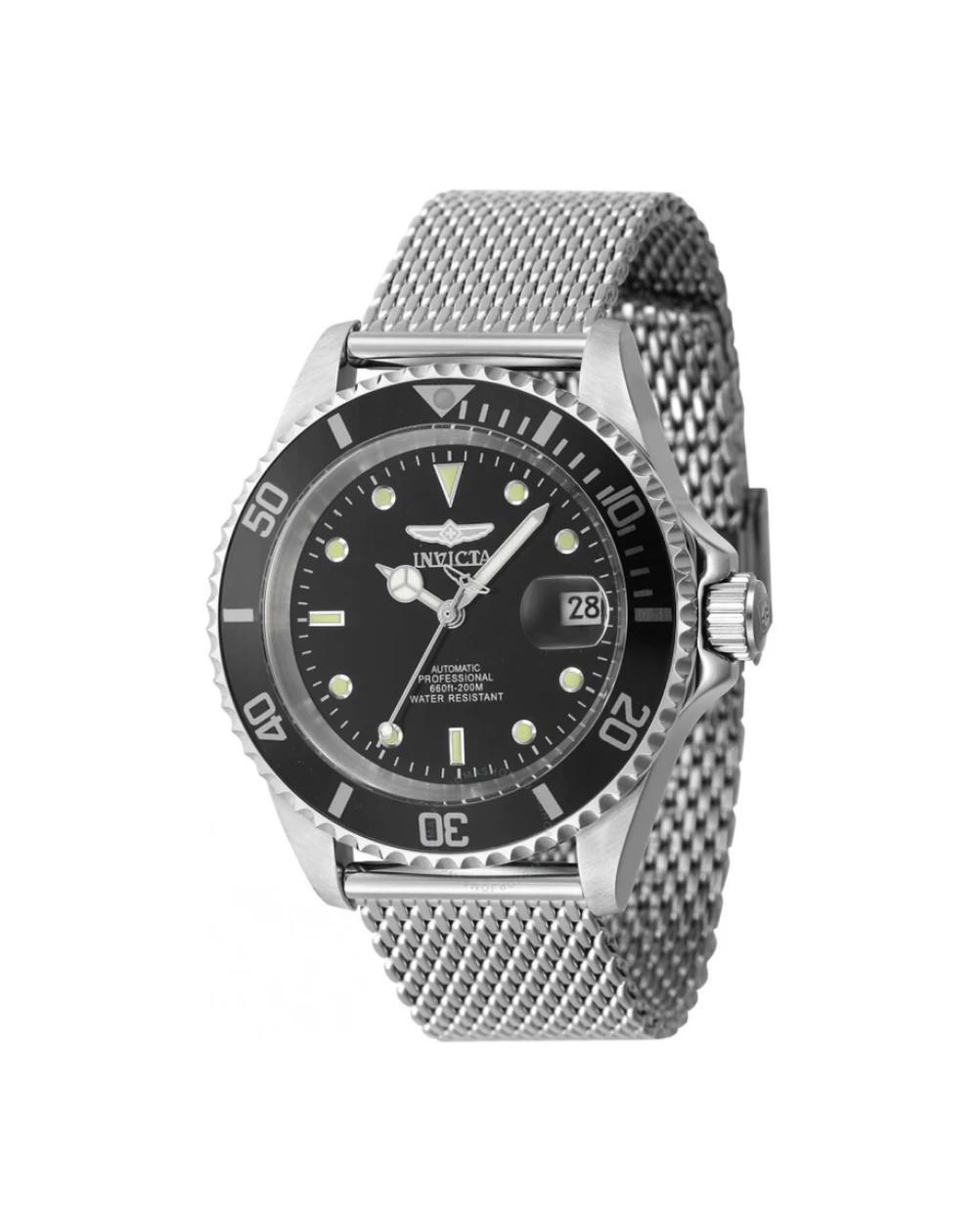 Invicta Black Dial Automatic Mesh Strap Men's Watch - 47720