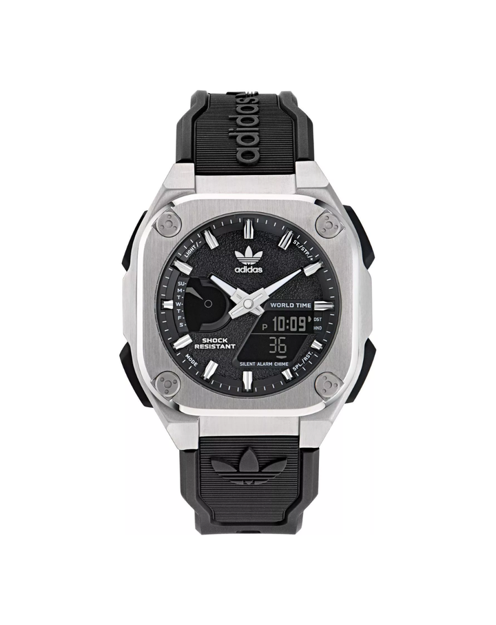 Adidas Originals City Tech One 45mm Silver Black Watch - AOFH23575