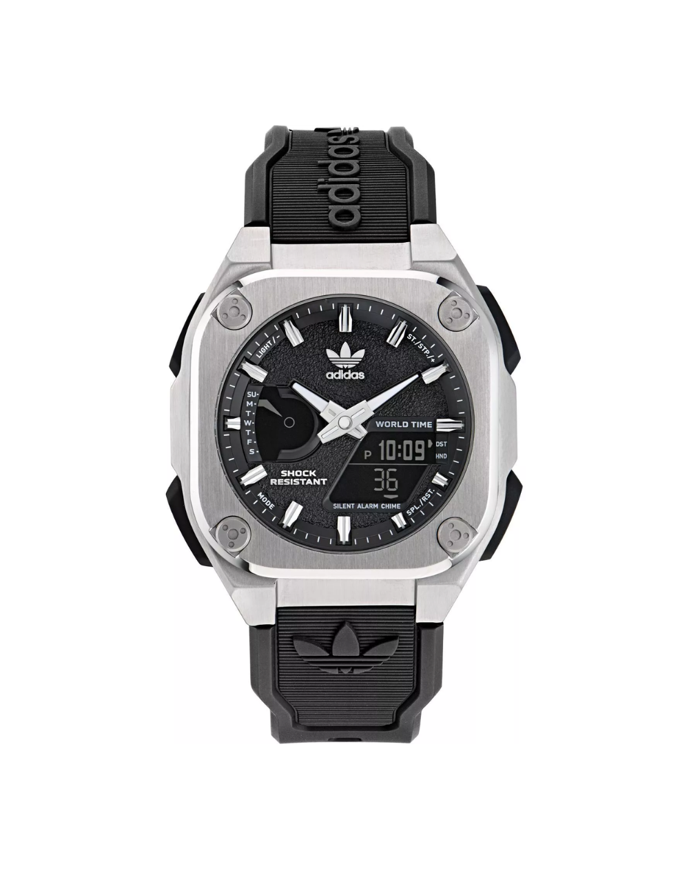 Adidas Originals City Tech One 45mm Silver Black Watch - AOFH23575