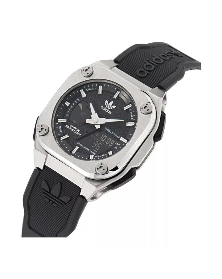 Adidas Originals City Tech One 45mm Silver Black Watch - AOFH23575