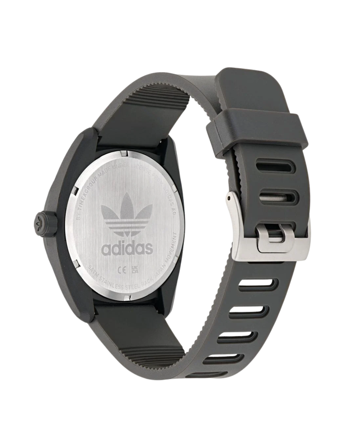 Adidas Originals Project Three Black PU Unisex Watch - AOST24547