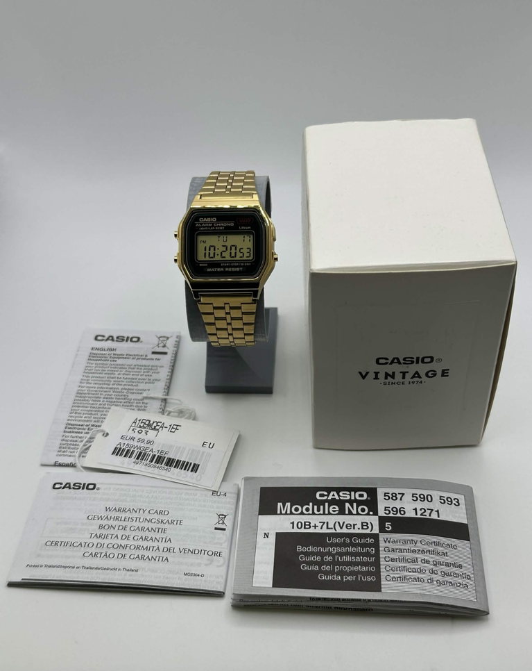 Casio Vintage Gold Digital Unisex Watch - A159WGEA-1EF