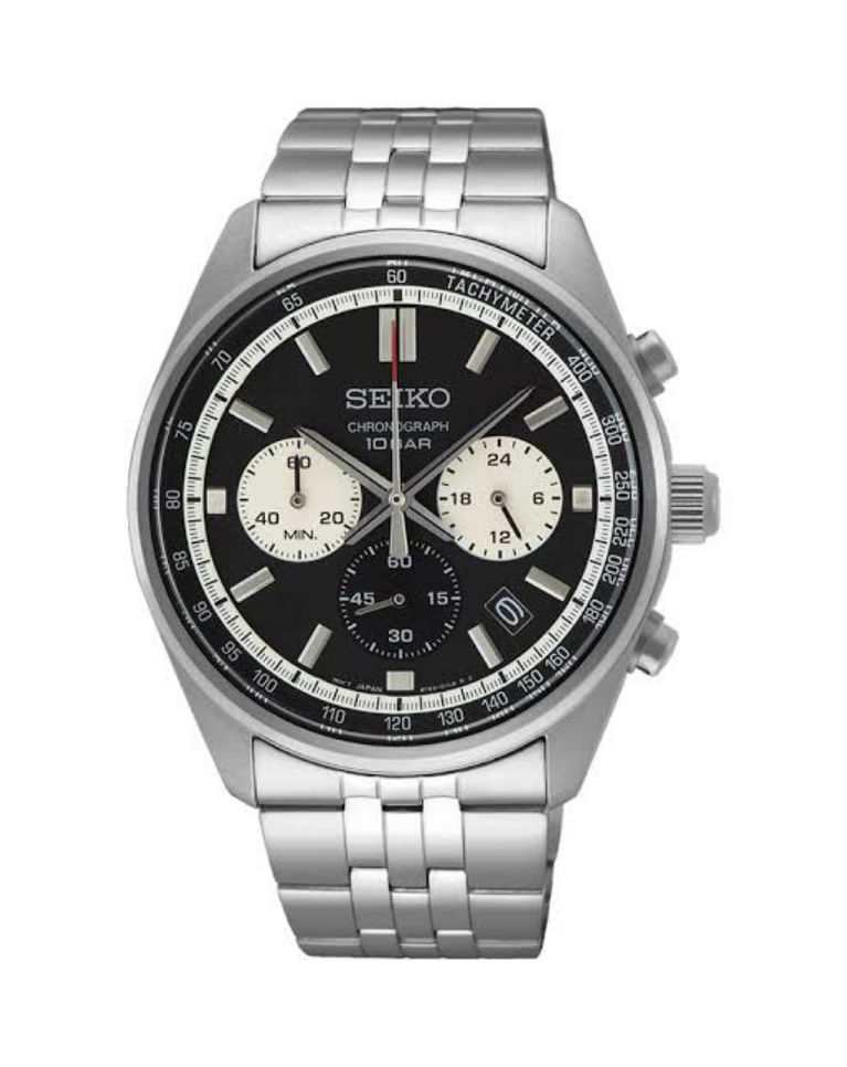 Seiko Chronograph Quartz Black Dial Men's Watch - SSB429P1