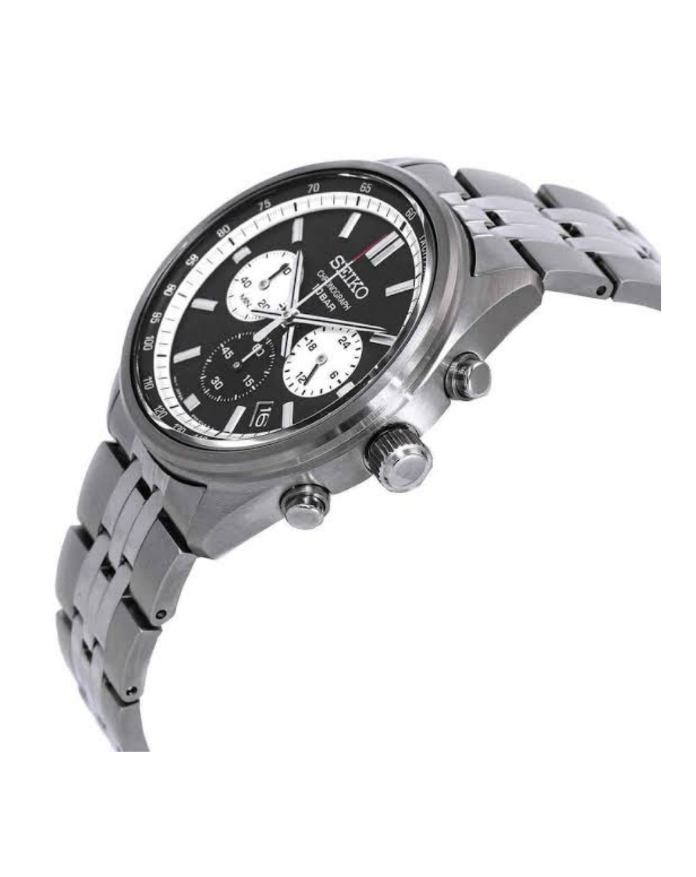 Seiko Chronograph Quartz Black Dial Men's Watch - SSB429P1