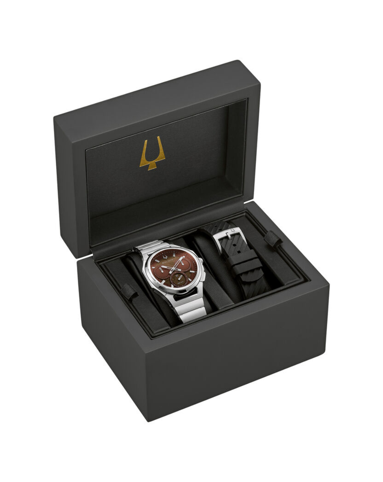 Bulova CURV 10th Anniversary Brown Chronograph Men's Watch - 96K117
