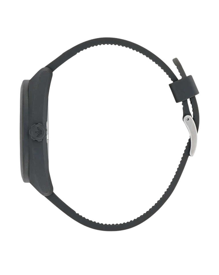 Adidas Project Three Black PU Unisex Watch - AOST24547