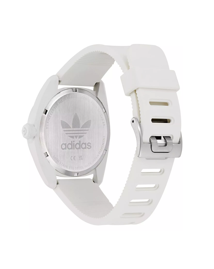 Adidas Originals Project Three White PU Unisex Watch - AOST24548