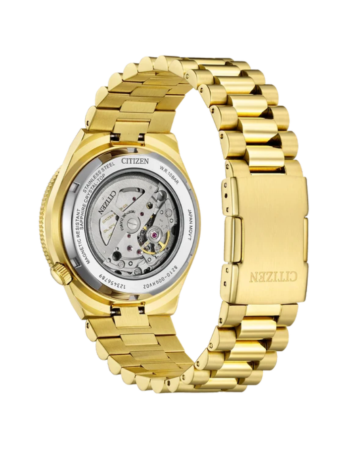 Citizen Tsuyosa Shore Automatic Gold/Green Mens Watch - NJ0232-53X