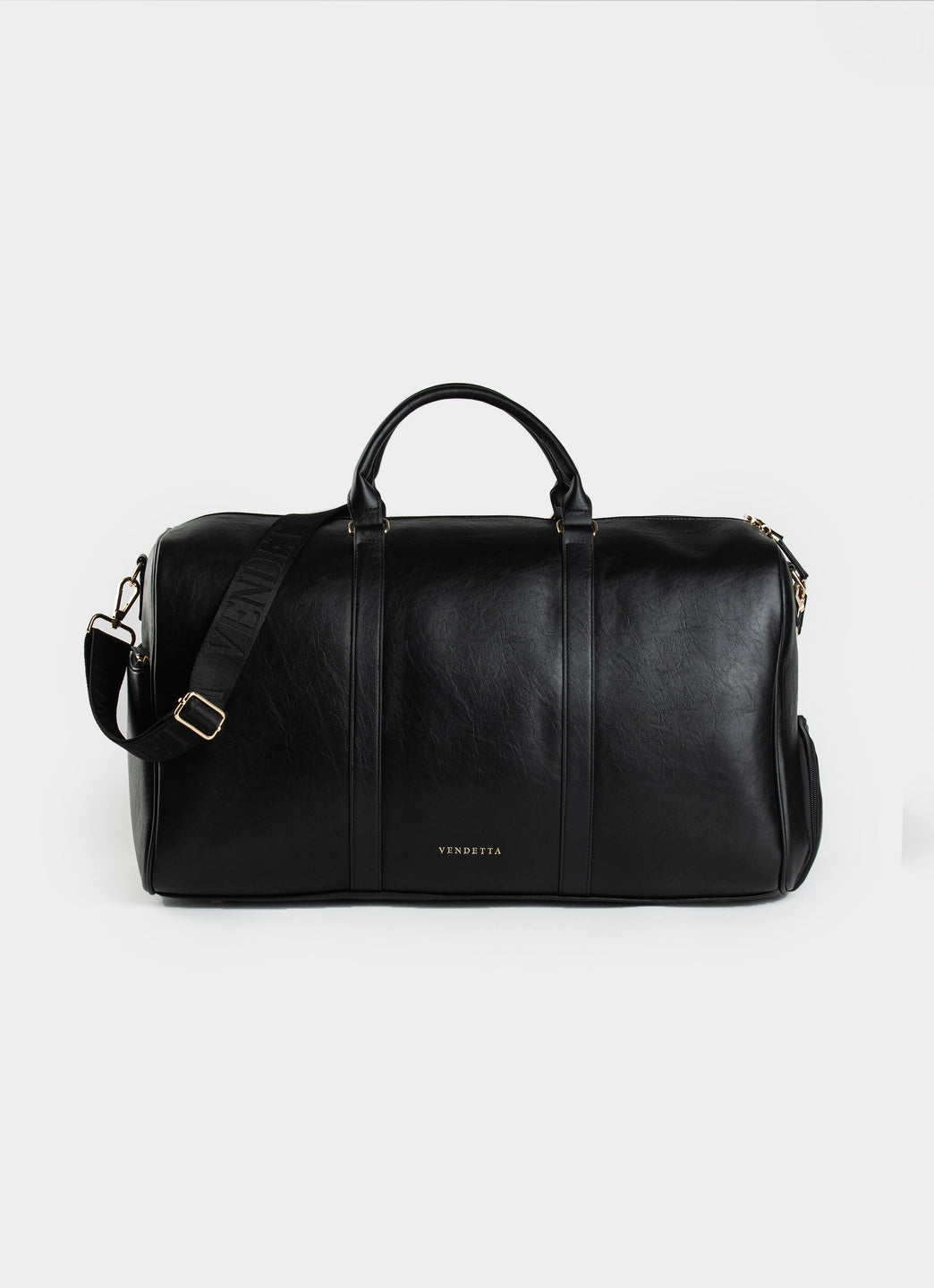 Vendetta Imperium Black PU Leather Duffle Bag - 60985