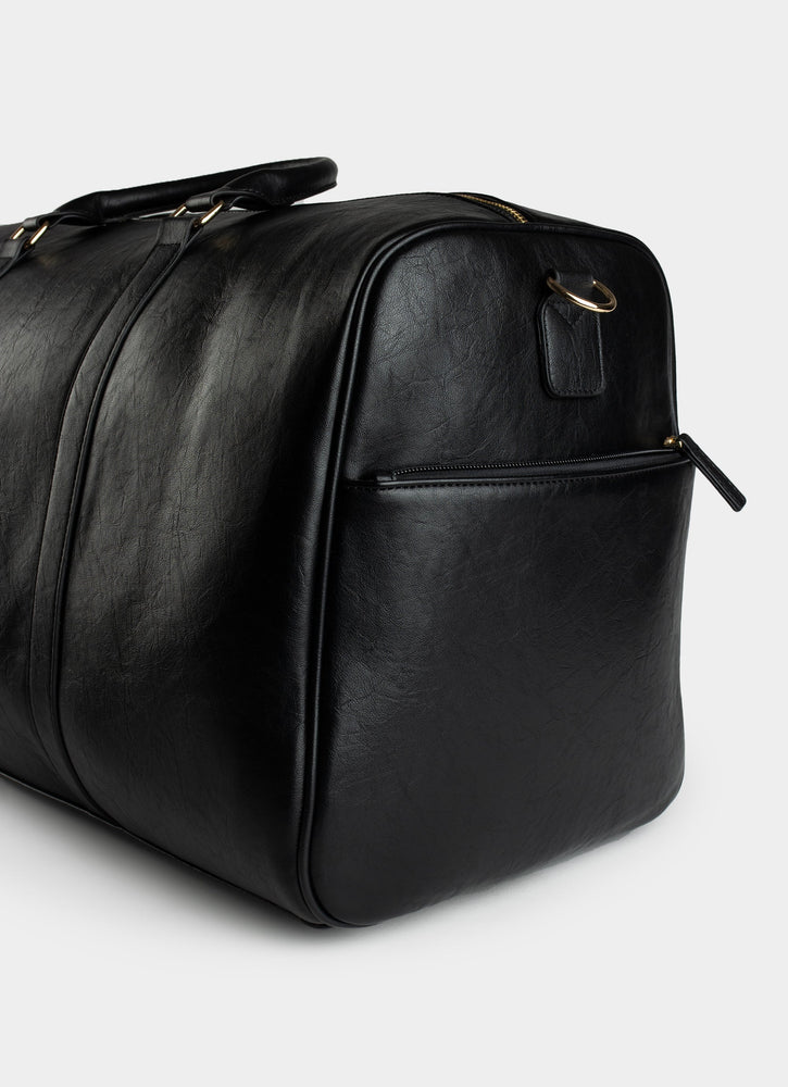 Vendetta Imperium Black PU Leather Duffle Bag - 60985
