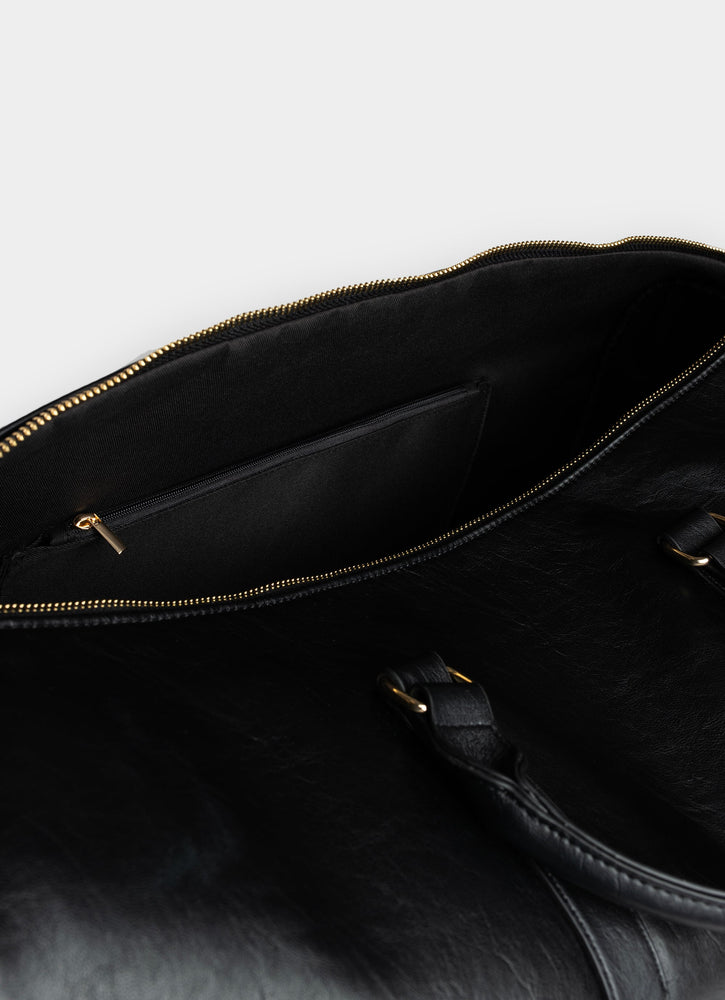Vendetta Imperium Black PU Leather Duffle Bag - 60985