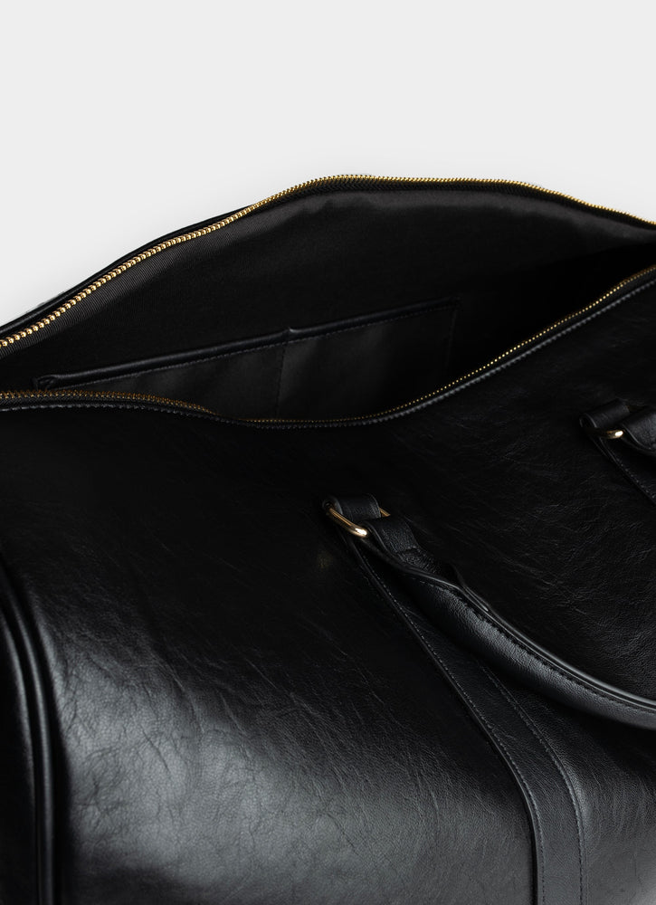 Vendetta Imperium Black PU Leather Duffle Bag - 60985