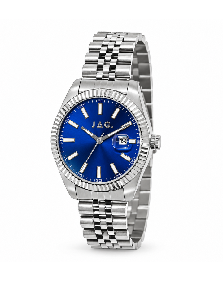 JAG Toorak Fluted Bezel Blue Dial Mens Watch - J2953A