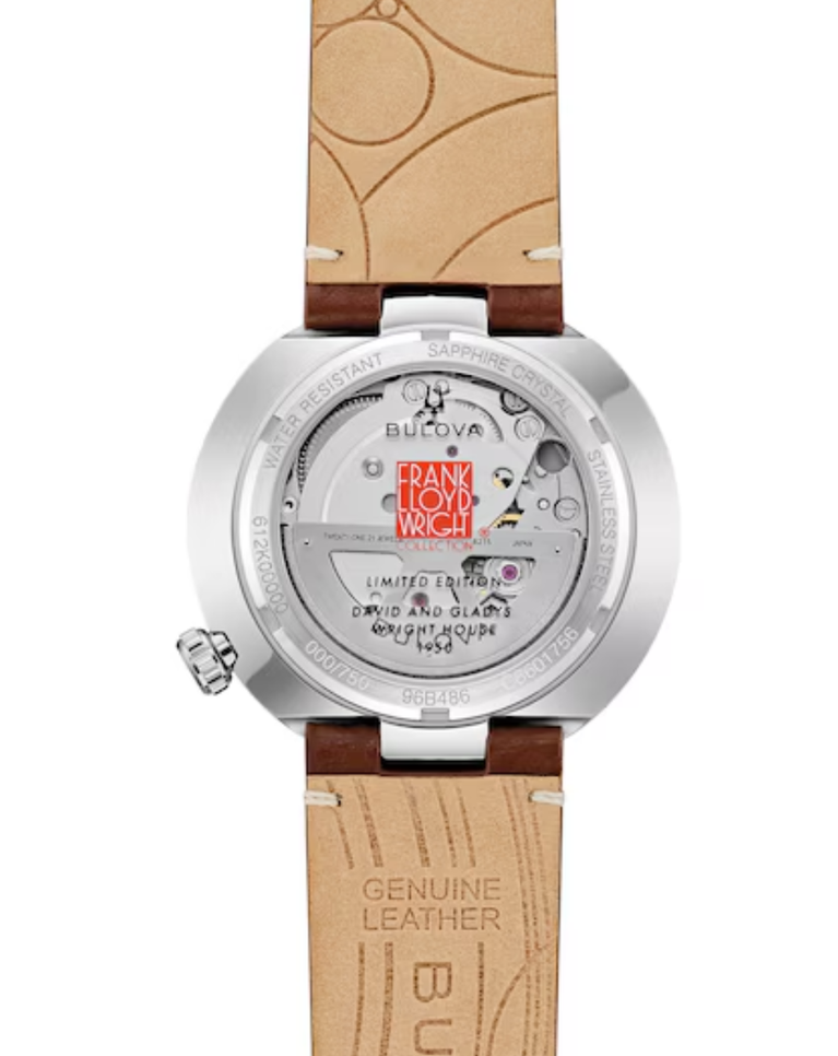 Bulova Frank Lloyd Wright Stainless Steel Automatic Watch - 96B486