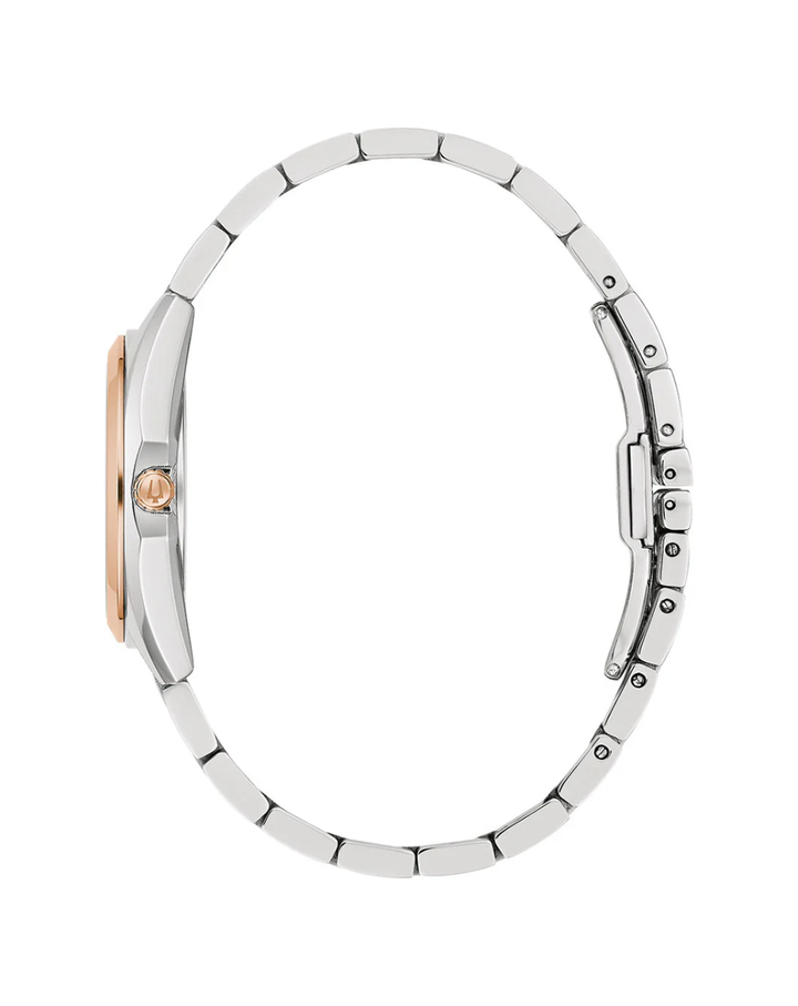 Bulova Duo Tone Surveyor Diamond Markers Ladies Watch - 98P207