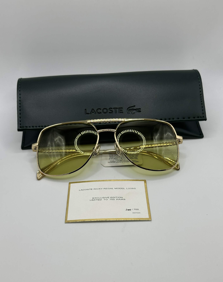 Lacoste x Ricky Regal Gold Limited Edition Unisex Sunglasses - L239S/58/GOLD