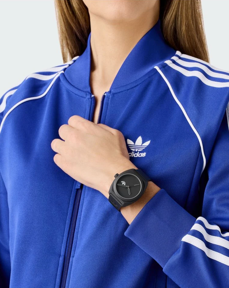 Adidas Project Three Black PU Unisex Watch - AOST24547