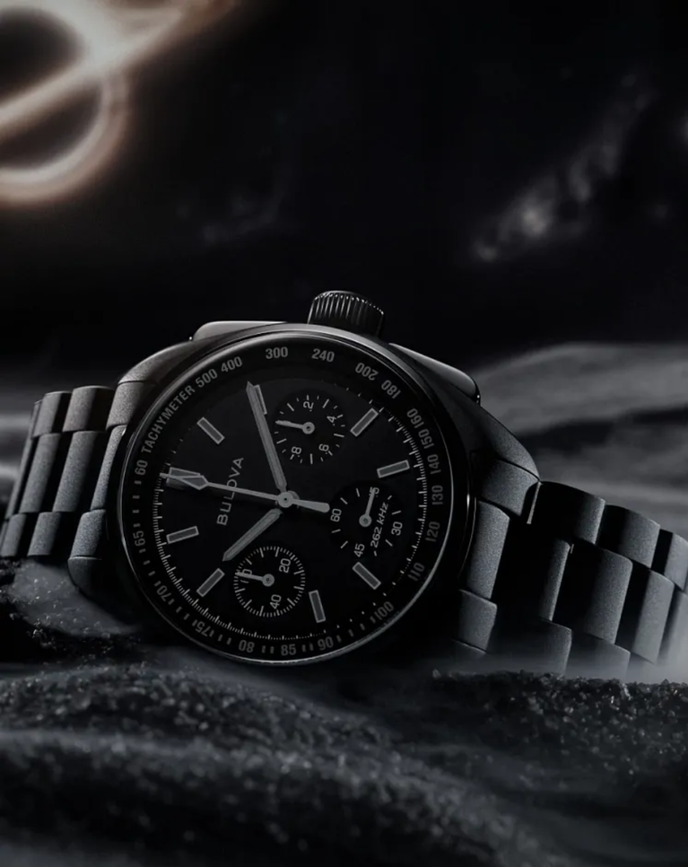 Bulova Limited Edition Lunar Pilot Black Hole Chronograph Watch - 98A335