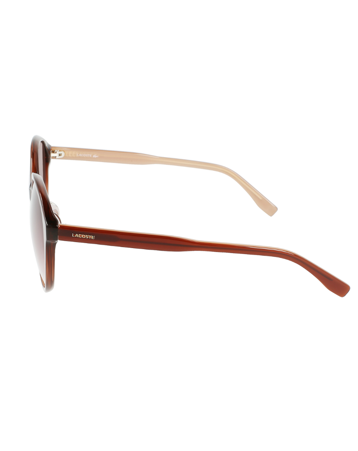 Lacoste Brown Ladies Circular Sunglasses - L891SA.210.57/16
