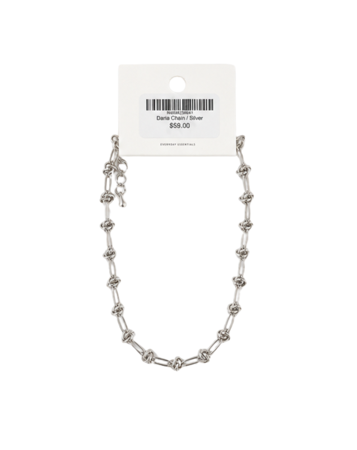 Aura Daria Silver Ladies Knotted Chain - NK0506230041