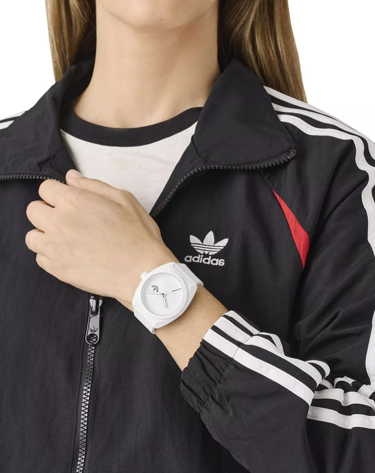 Adidas Project Three White PU Unisex Watch - AOST24548