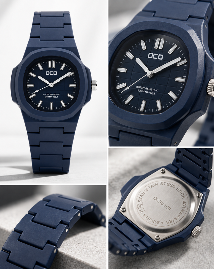 OCD Navy Blue Unisex Quartz Watch - OCDU 100.3