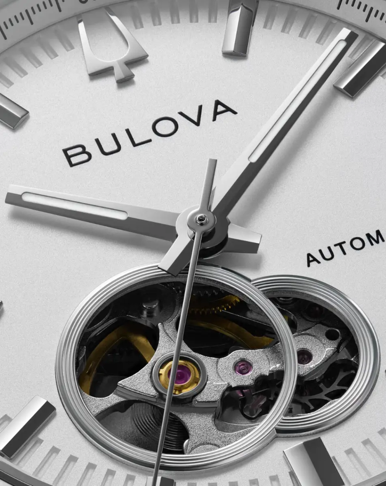 Bulova Surveyor Automatic White Dial Mens Watch - 96A345