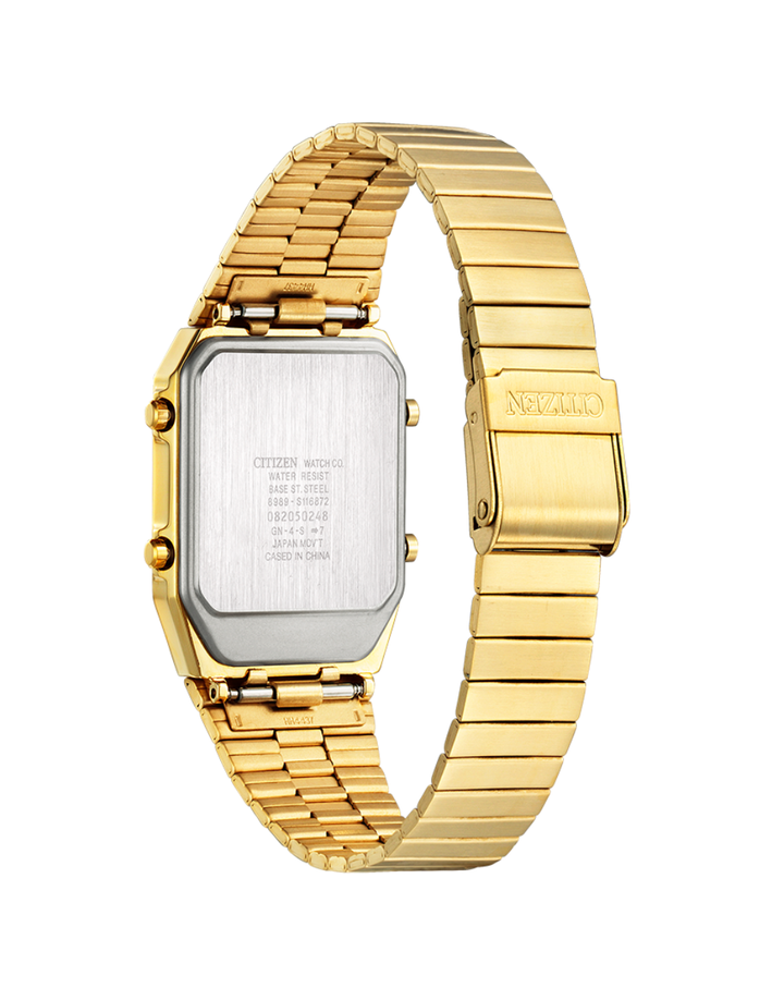 Citizen Vintage Retro Ana-Digi Unisex Gold Watch - JG2103-72X