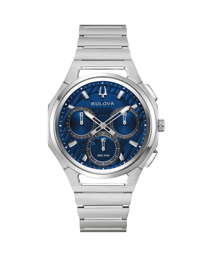 Bulova High Precision Blue Chronograph Men's Watch - 96A339