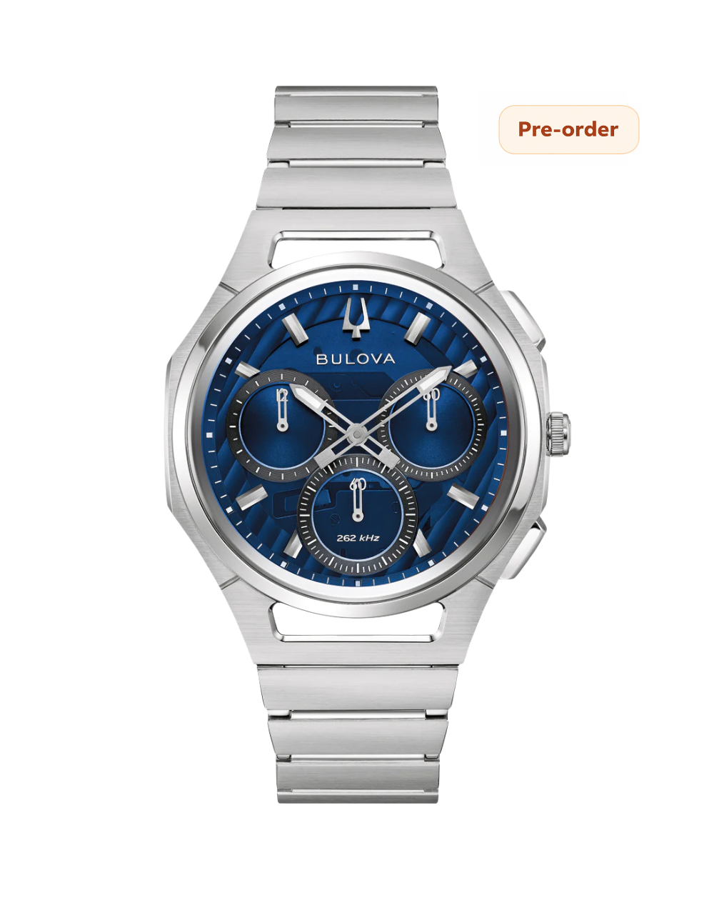 Bulova High Precision Blue Chronograph Men's Watch - 96A339