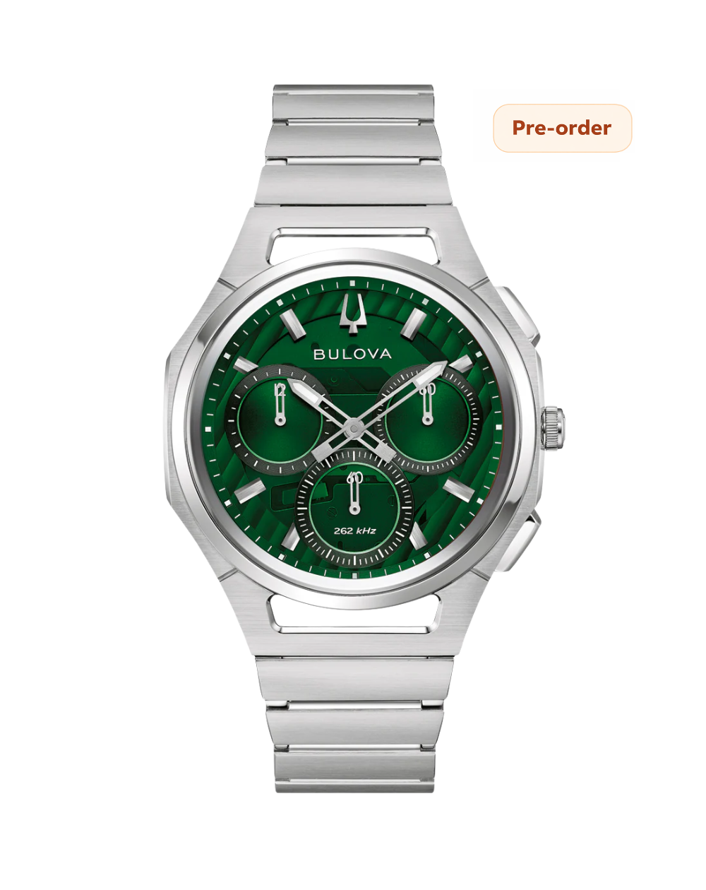Bulova High Precision Green Chronograph Men's Watch - 96A338
