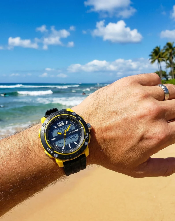 Maxum Conquest Digital Yellow/Black Mens Watch - X2213G1
