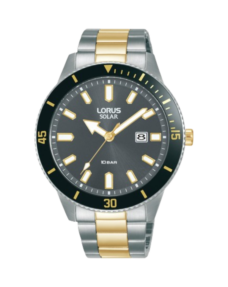 Lorus Solar Men’s Two Tone Gold Watch - RX327AX9