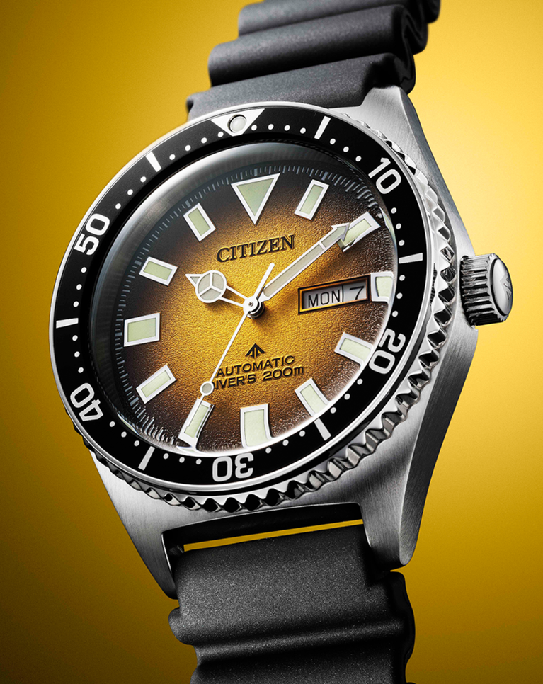 Citizen Promaster Yellow Dial Automatic Mens Watch - NY0120-01X
