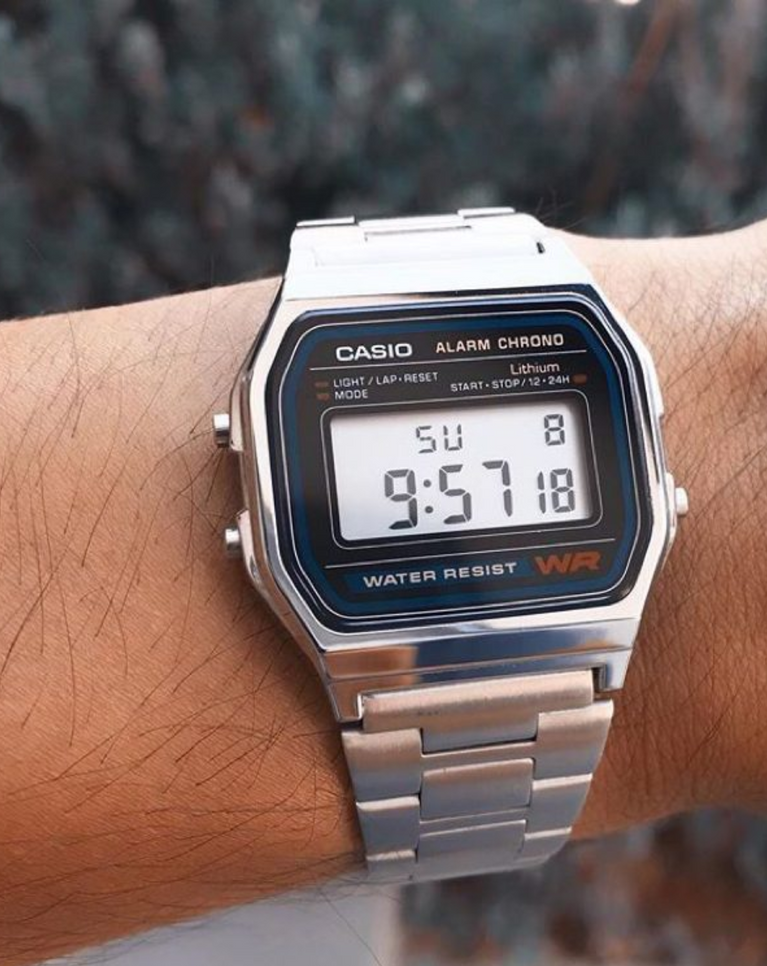 Casio Vintage Style Battery Watch - A158WA-1DF