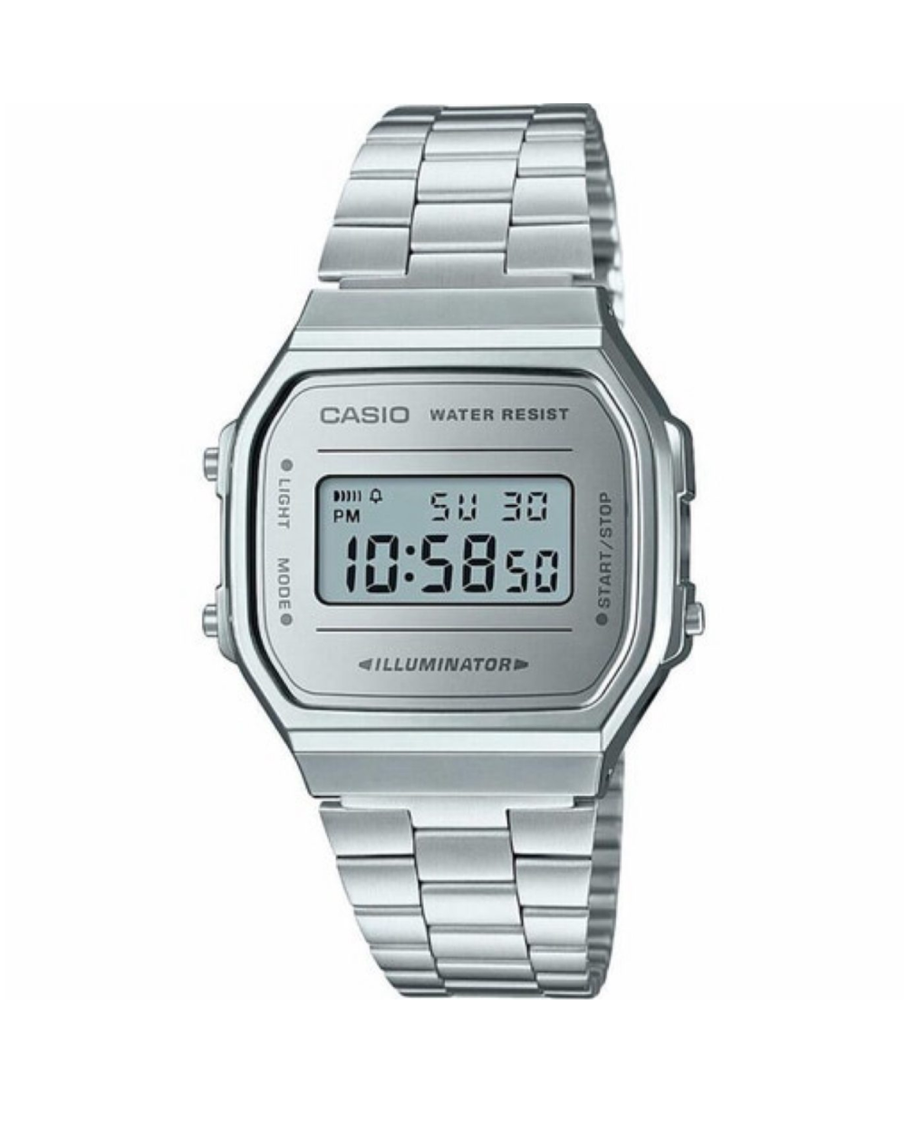 Casio Vintage Silver Unisex Watch - A168WEM-7EF