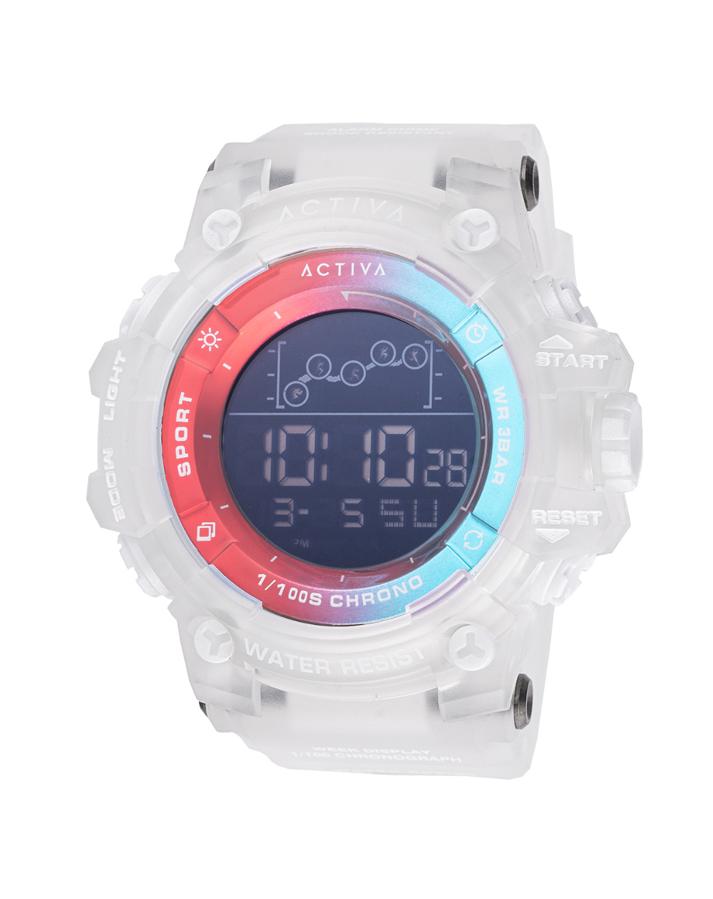 Activa White Digital 50mm Men’s Watch - ACW8082-001